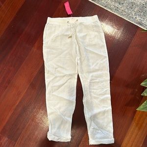 Lilly Pulitzer White Linen Taron Pants
